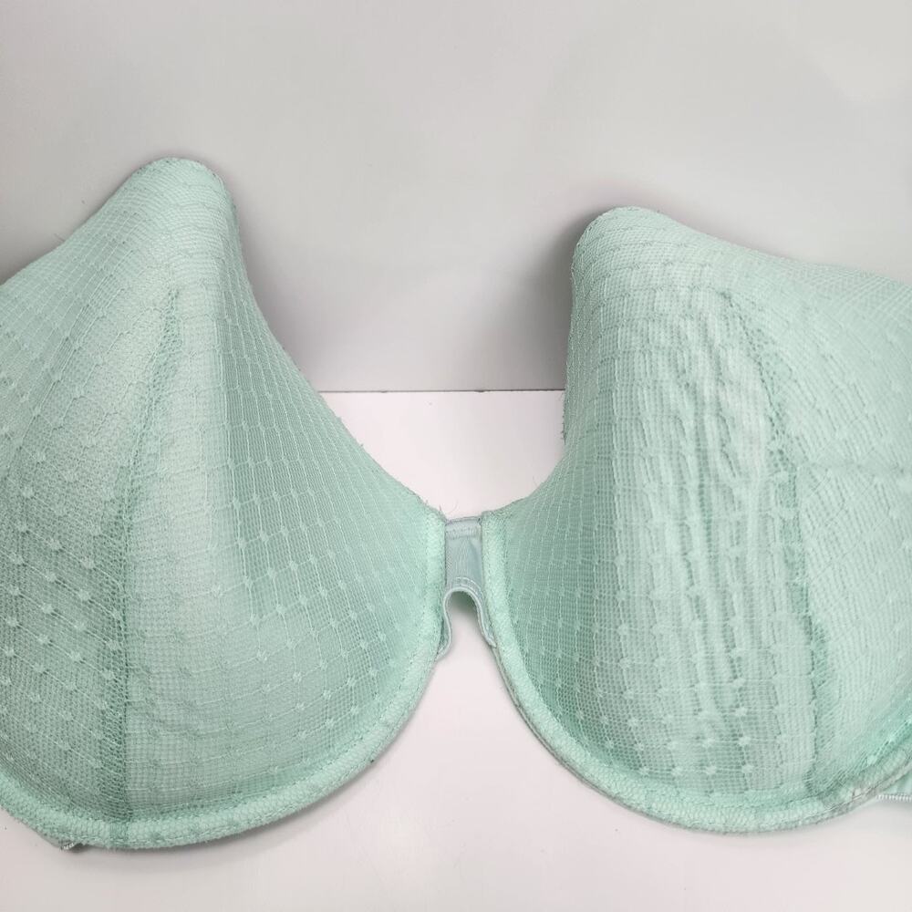 Mint Intimates Lace Polka Dot Cups Nylon Straps Underwire Bra Size 42DD